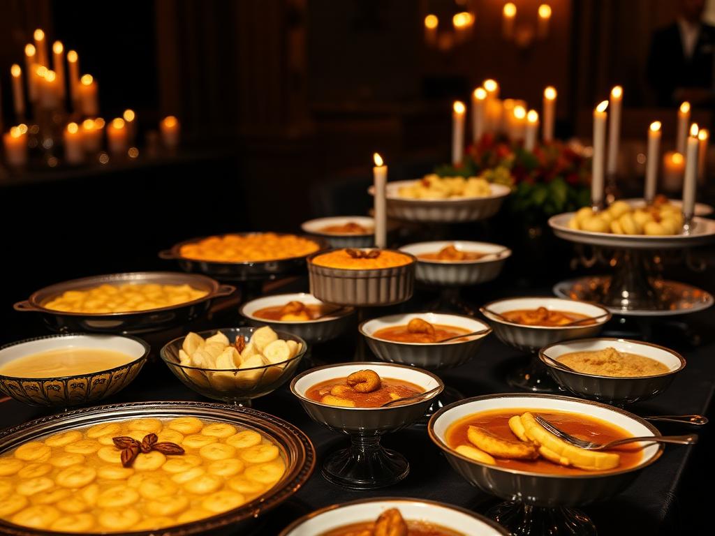 Catered dessert table at a private celebration